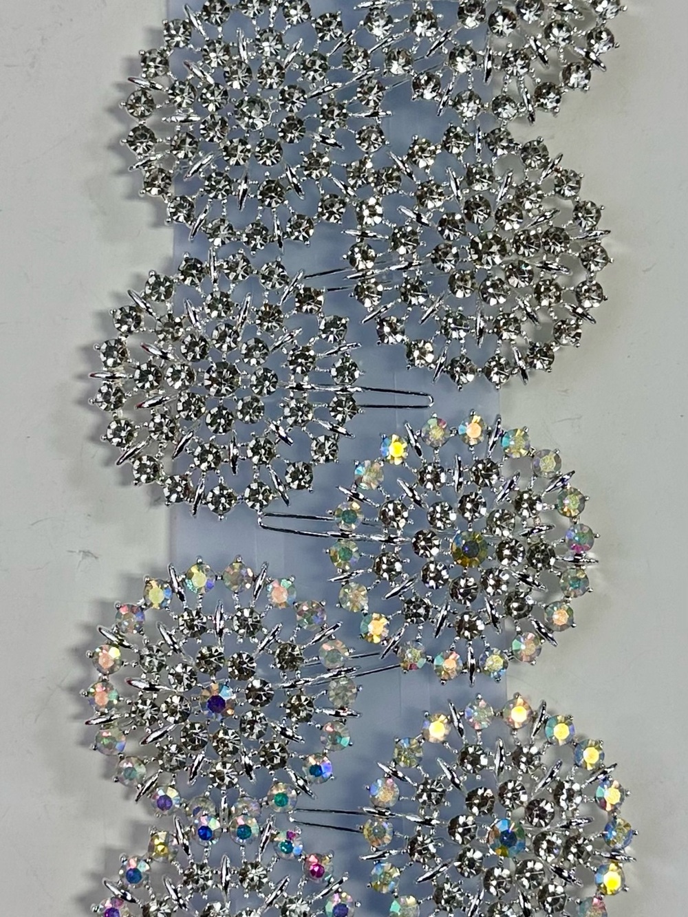 12 pcs Silver Crystal Snowflake Hair Pins - Women Accessories Hair Accessories